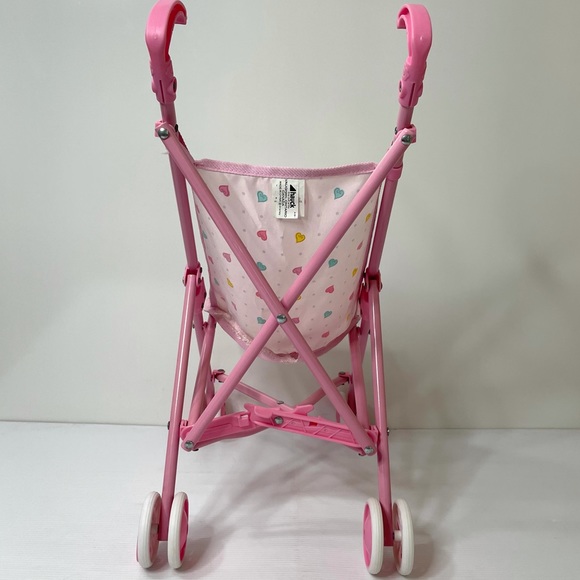 Disney Baby Doll Stroller Pink Satin Hearts Princess Doll Stroller - Picture 5 of 15